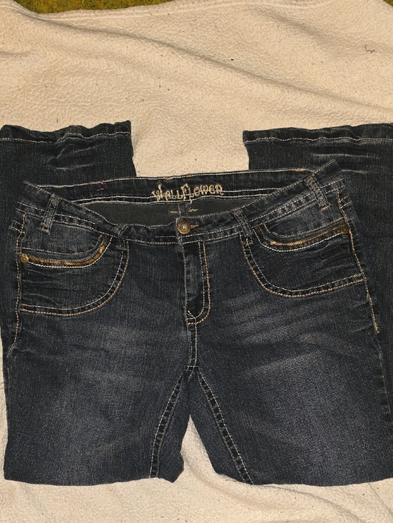 Wallflower Denim - Wallflower Womens Dark Wash Denim Jeans With Squence Size 18